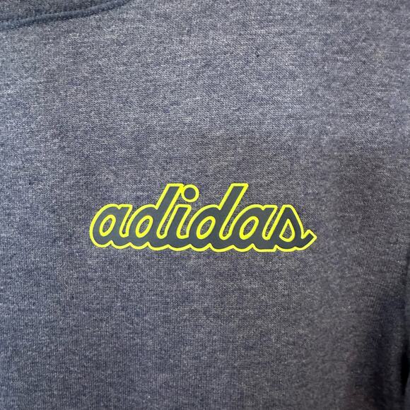 Adidas Womens Sweatshirt Size‎ S Blue Pullover Crew Neck Drawstring Hem Athletic - Picture 3 of 7